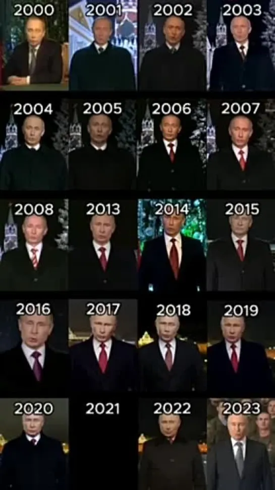 Новогодние обращения Путина за 20 лет [№]