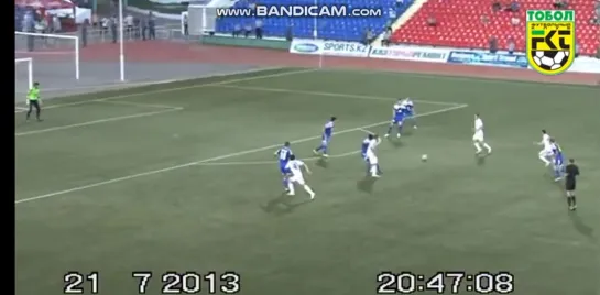 Ertis-Tobol 2013 Abishev shoots & Bekbayev save