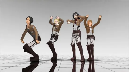 [MMD] Poker Face- Attack on Titan Girls