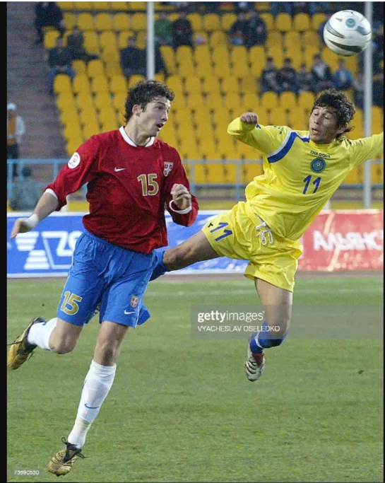 ОЧЕ-08 г. Казахстан-Сербия-2:1. Кайрат Аширбеков гол 47 мин (1:0). 24.03.2007 года