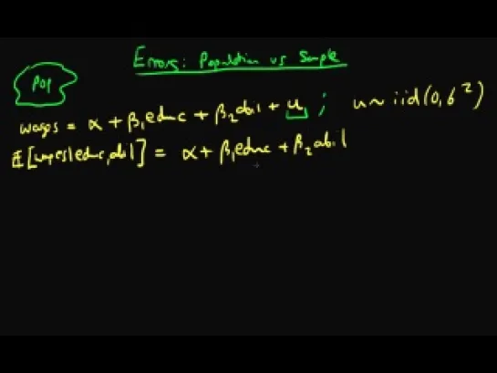 Errors in populations vs estimated errors