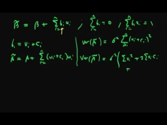 Gauss-Markov proof part 5 (advanced)