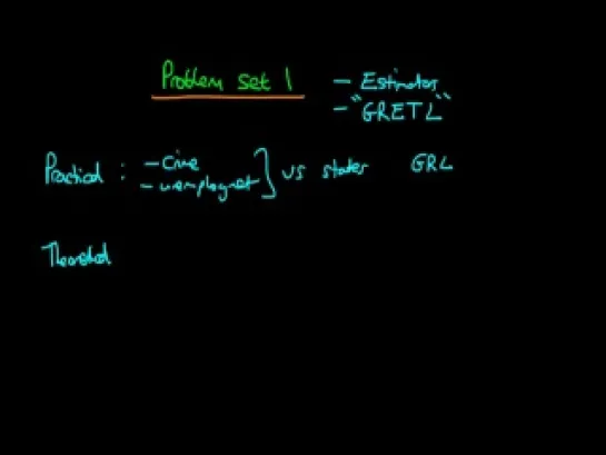 Problem set 1 - estimators introduction