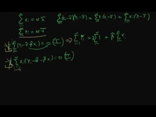 Deriving Least Squares Estimators - part 3