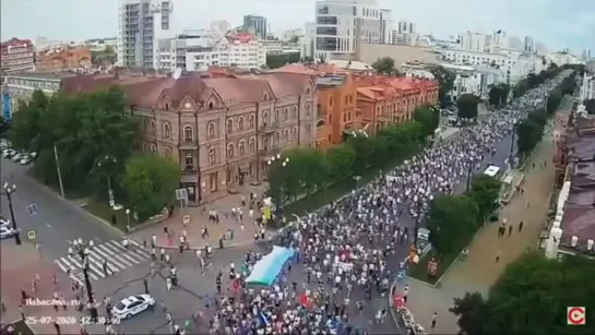 ХАБАРОВСК. ПУТИН УХОДИ! 100 ТЫС ЧЕЛОВЕК