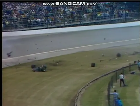 1984 Indianapolis 500. Patrick Bedard big crash