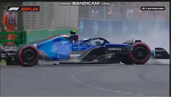 Australia-22, Stroll & Latifi crash