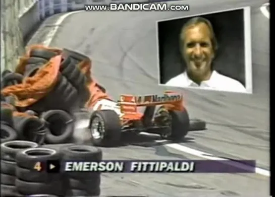 1993 ITT Automotive Detroit Grand Prix Emerson Fittipaldi crash