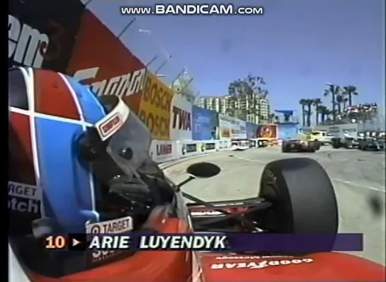 CART 1993 - LONG BEACH Arie Luyendyk crash