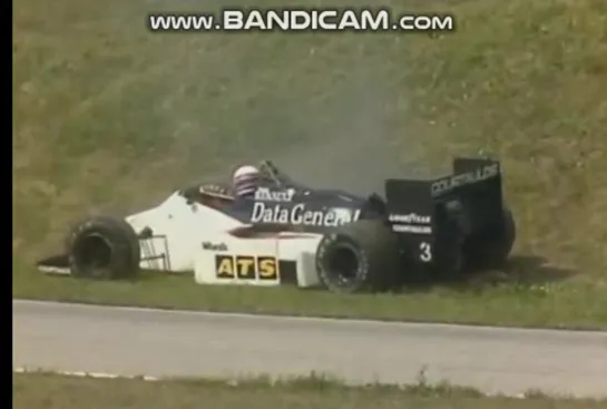 Austria-86, Martin Brundle Eng, Tyrrell, fire