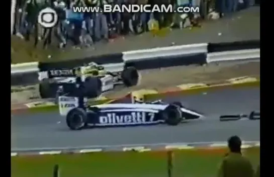 Brazil-86, Senna vs Piquet crash Patrese