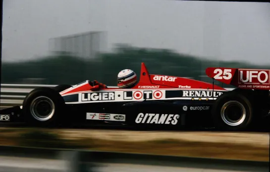 Francois Hesnault Fra, Ligier, Monaco-84, spun off