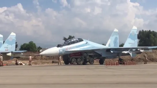 Su-30SM in Latakia airbase