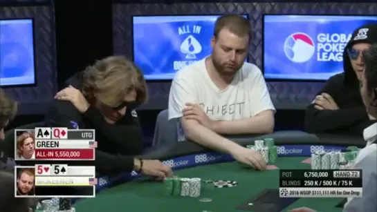 WSOP 2016 High Roller for One Drop  (Buy in   $111,111)  Final Table Full