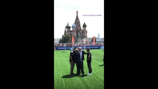 Двукратный чемпион мира Роналдо и Владимир Путин на Красной площади @ FIFA World Cup 2018 Russia