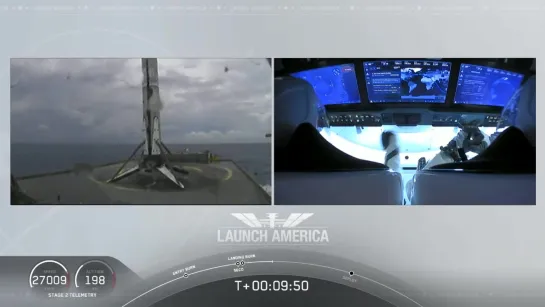 AMERICA IS BACK @ America launch Запуск многоразовой ракеты Space X "Falcon 9" и модуля с людьми на МКС Dragon Crew v2