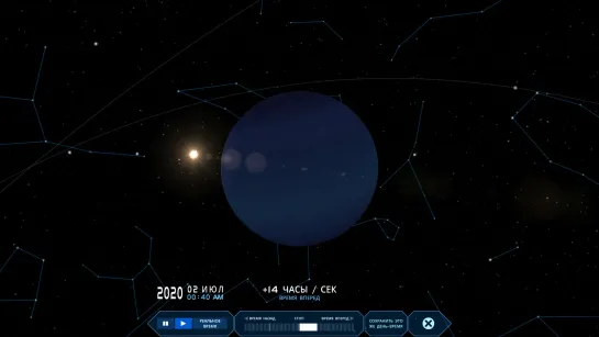 546 оборотов я насчил в Solar System Scope у Нептуна за 1 земной год