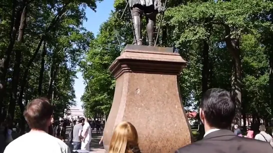 Аркадий Кобяков, Марина Ибеева, Вадим Спирин в Петергофе, 17.06.2014, Санкт-Петербург.