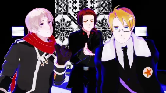 Hetalia _ APH MMD - FACE Everybody（America_China_Russia）