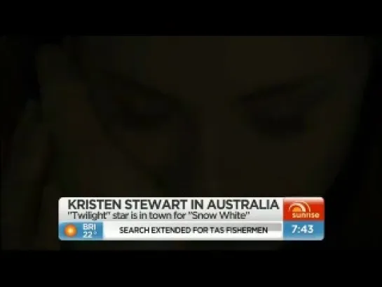 Sunrise - Kristen Stewart in Australia