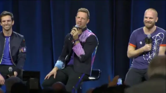 Coldplay at SB50 Press conference talks about Beyonce