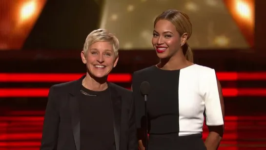 Beyoncé and Ellen present Justin Timberlake (55th Grammy Awards 2013)