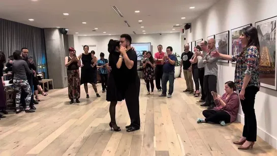 Tango lesson’Let’s walk’ Jonathan Saavedra  Clarissa Aragon. La Cosecha. Washin