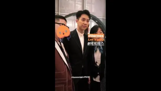 18.04.30 Lee Seung Gi Attends Hermès Event