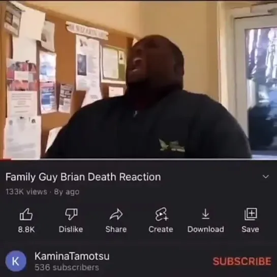 family guy brian Death reaction