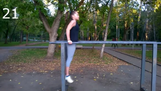 Отжимания на брусьях 36 (новый рекорд) street workout girl by @NOB (2015)