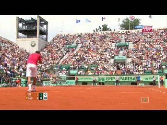 Теннис / Денис Истомин (Узбекистан) - Рафаэль Надаль (Испания) / Roland Garros 2012 / 2 круг