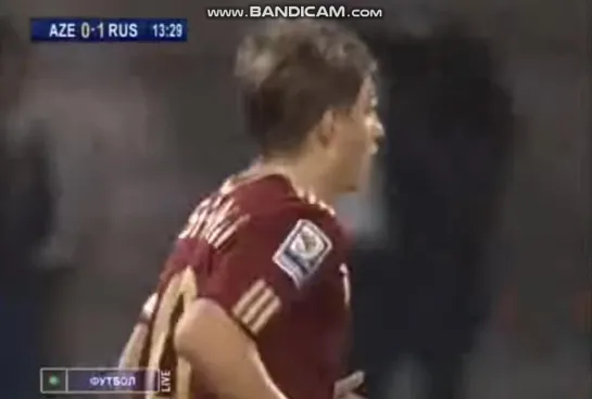 Arshavin goal [-0-1] Azerbaijan-Russia 14.10.2009 year QWC 2010