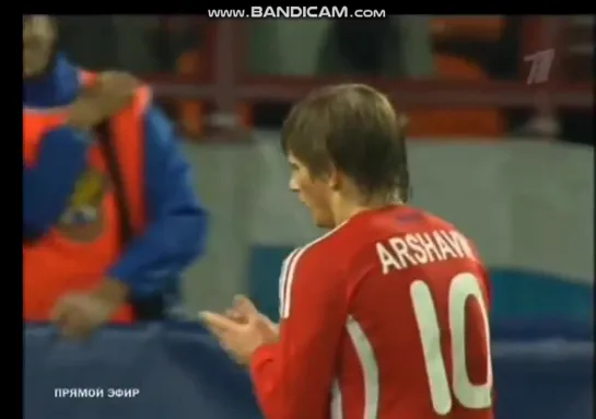 Arshavin shoot #1 vs Jussi Jaaskelainen