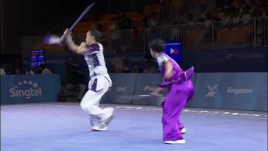 Wushu - Womens Duel Event - Weapon (Day 1) - 28th SEA Games Singapore 2015