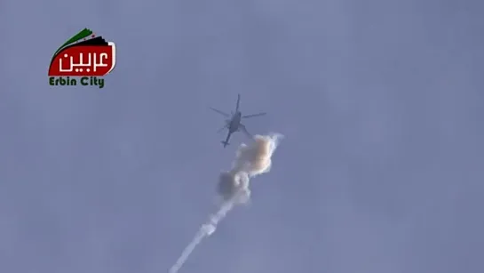 Seems the missile exploded too far to shot down this Mi-8__17