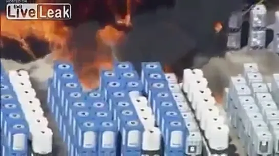 Raw Video Massive Chemical Fire Swallows Up Fire Truck