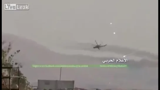 Russian HIND Gunships Mi-24 Operating over Al Ghab Plain