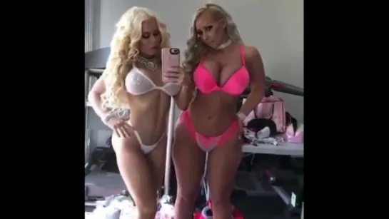 Jenna Shea и Nikki Delano очень сочные телочки с большими сиськами и мясистыми попами