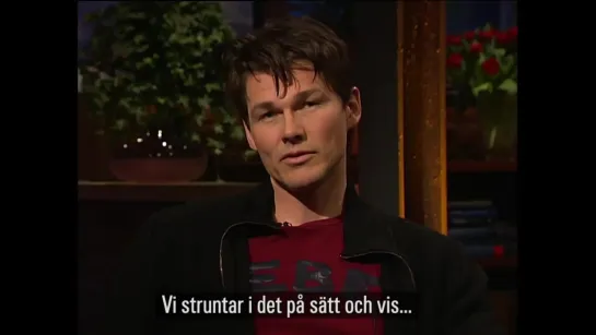 a-ha interview on the Swedish TV show "I Afton Lantz", 19.4.2002