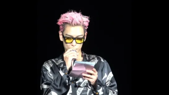 T.O.P reads his letter