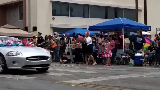 Armie Hammer at the 2013 Battle of Flowers Parade