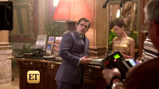 On Set With ‘The Man From U N C L E  Stars Henry Cavill and Armie Hammer