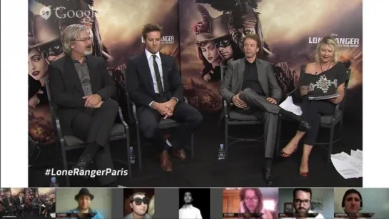 #LoneRanger - Hangout exclusif avec Jerry Bruckheimer, Gore Verbinski et Armie Hammer