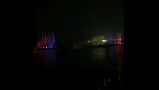 Water & light show a night at Mokpo