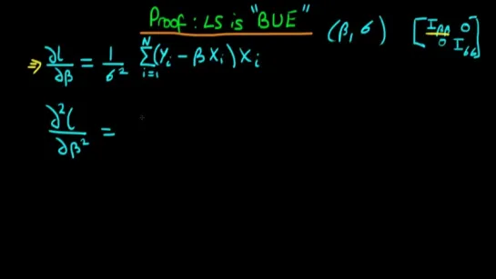 Least squares comparison with Maximum Likelihood - proof that OLS is BUE