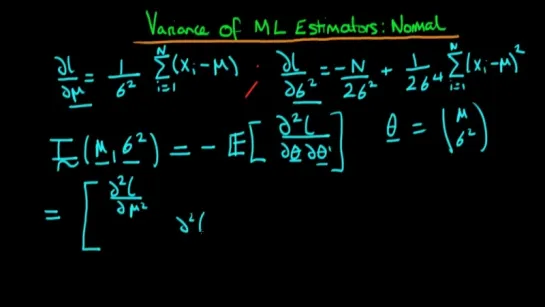 Maximum likelihood: Normal error distribution - estimator variance part 1