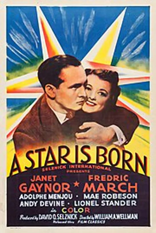 A Star Is Born (1937) -720p- Janet Gaynor, Fredric March, Adolphe Menjou