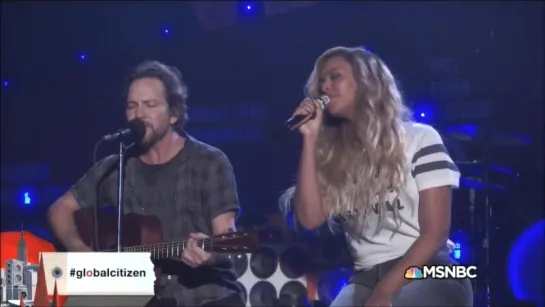 Eddie Vedder & Beyoncé - Redemption Song (Live Global Citizen Festival 2015)