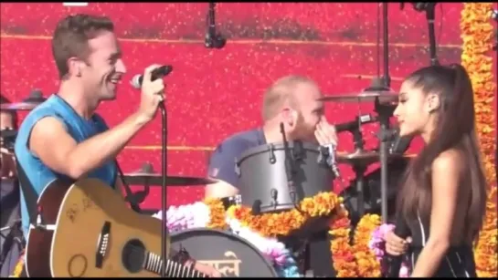 Ariana Grande With Chris Martin - Just A Little Bit Of Your Heart (Live Global Citizen Festival 2015)