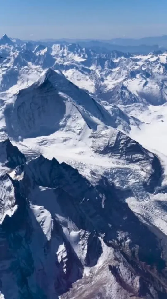 Flying over Nun-Kun massif in greater Himalayas.